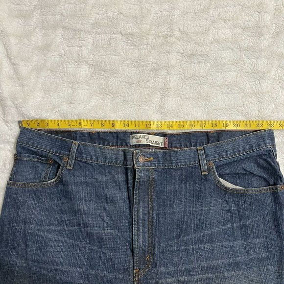 Levi's 559 Men Blue Cotton Relaxed Straight Fit Leg High-Rise Jeans Size W46/L30 - Picture 5 of 11